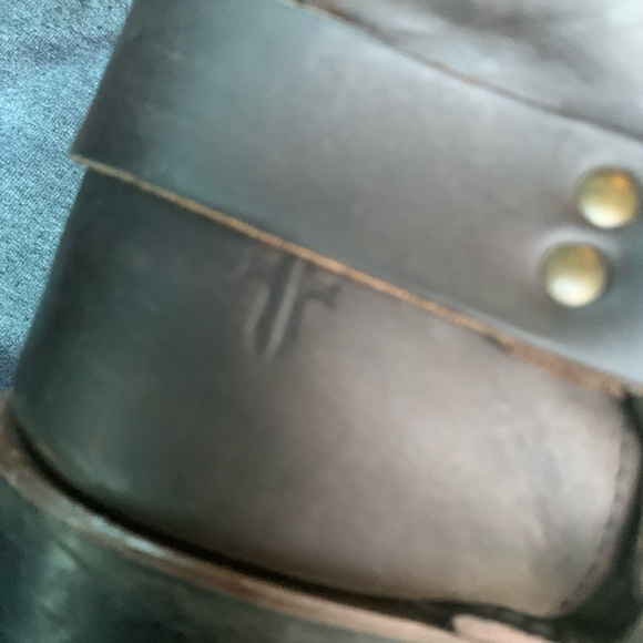 FRYE Harness 12R Boots Moto Biker Brown Leather Men's US 12 - Picture 3 of 7